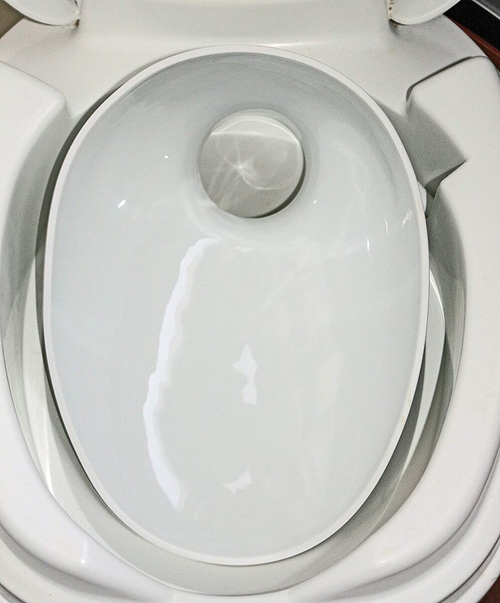 Installed porcelain surface with cover